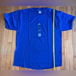 New men’s Jerzees tshirt blue size XL cotton short sleeved shirt